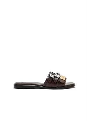 Sue triple falt mule crinkle sandal Demitasse D1020004 Ganni 